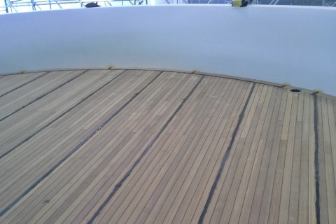 Installation of teak covers by Duca Solutions