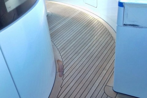 Teak on super yacht by Duca Solutions