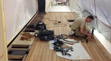 Teak deck renovation and repairs