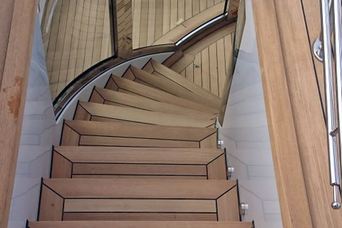 Exterior stairs on a super yacht by Duca Solutions