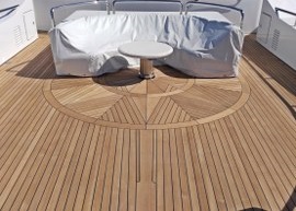 DUCA Solutions have completed replacing of teak decks on M/Y QM of London