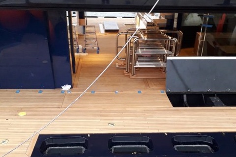Teak wooden covers for a luxury yacht by Duca Solutions