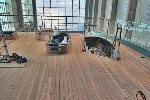 Installation of super yacht decking by Duca Solutions