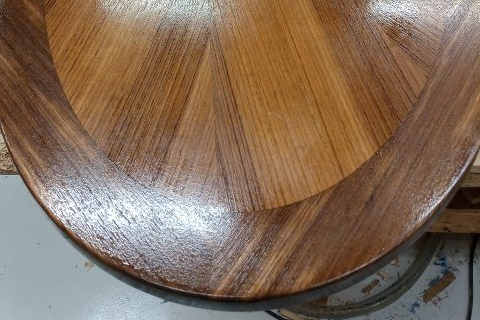 Marine teak table for a mega yacht by Duca Solutions