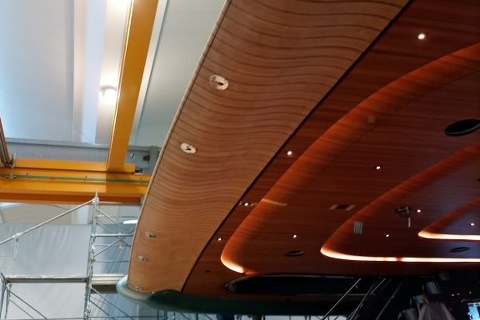 Teak cladding super yacht carpentry by Duca Solutions