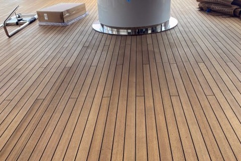 Teak wooden covers for a motor yacht by Duca Solutions