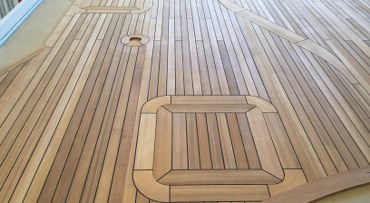 Prefabricated teak deck